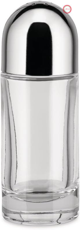 نمکدان Alessi 5075 ساخته شده از استیل ضد زنگ براق و کریستال