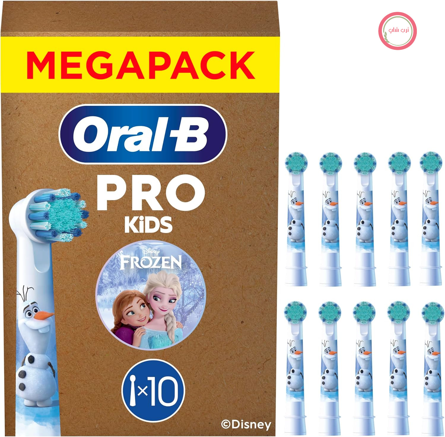 سری مسواک‌های جایگزین اورال بی Oral-B Pro Kids 3+ Disney Frozen، سفید، بسته 10 عددی