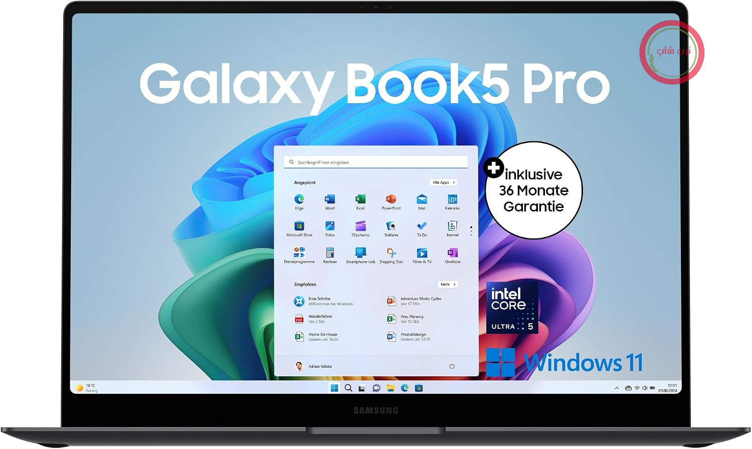 لپ‌تاپ سامسونگ Samsung گلکسی بوک ۵ پرو هوش مصنوعی، نمایشگر ۱۶ اینچی، نوت‌بوک هوش مصنوعی با پردازنده اینتل کور اولترا ۵، ۱۶ گیگابایت رم، ۵۱۲ گیگابایت حافظه داخلی، کامپیوتر شخصی کوپایلوت پلاس، خاکستری ماه‌سنگی، ۳ سال گارانتی سازنده