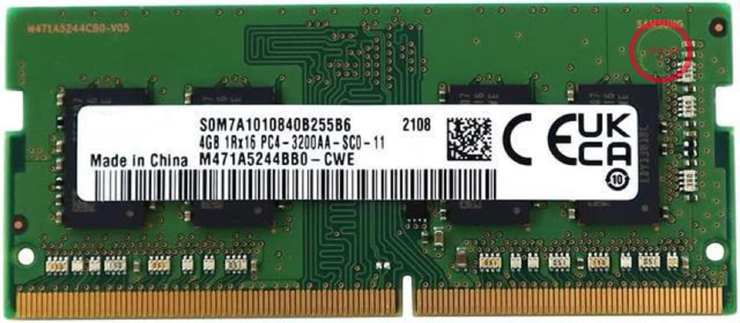 رم سامسونگ 4 گیگابایت DDR4 SO-DIMM PC4 3200MHz 260-Pin Non-ECC CL22 1.2V M471A5244BB0-CWE - مناسب برای نوت بوک، نوت بوک