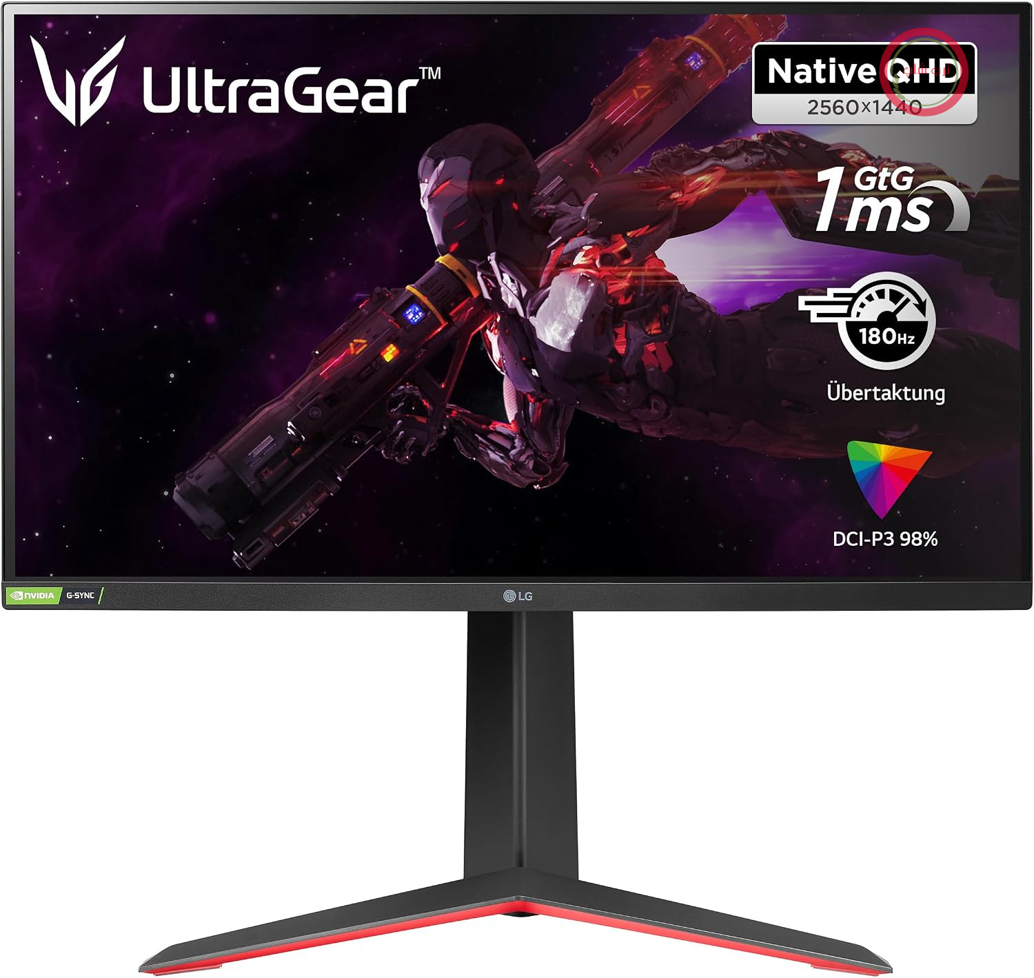 مانیتور بازی ال‌جی LG Ultragear™ 27GP850P-B.AEU (27 اینچ) WQHD IPS، 144Hz/180Hz