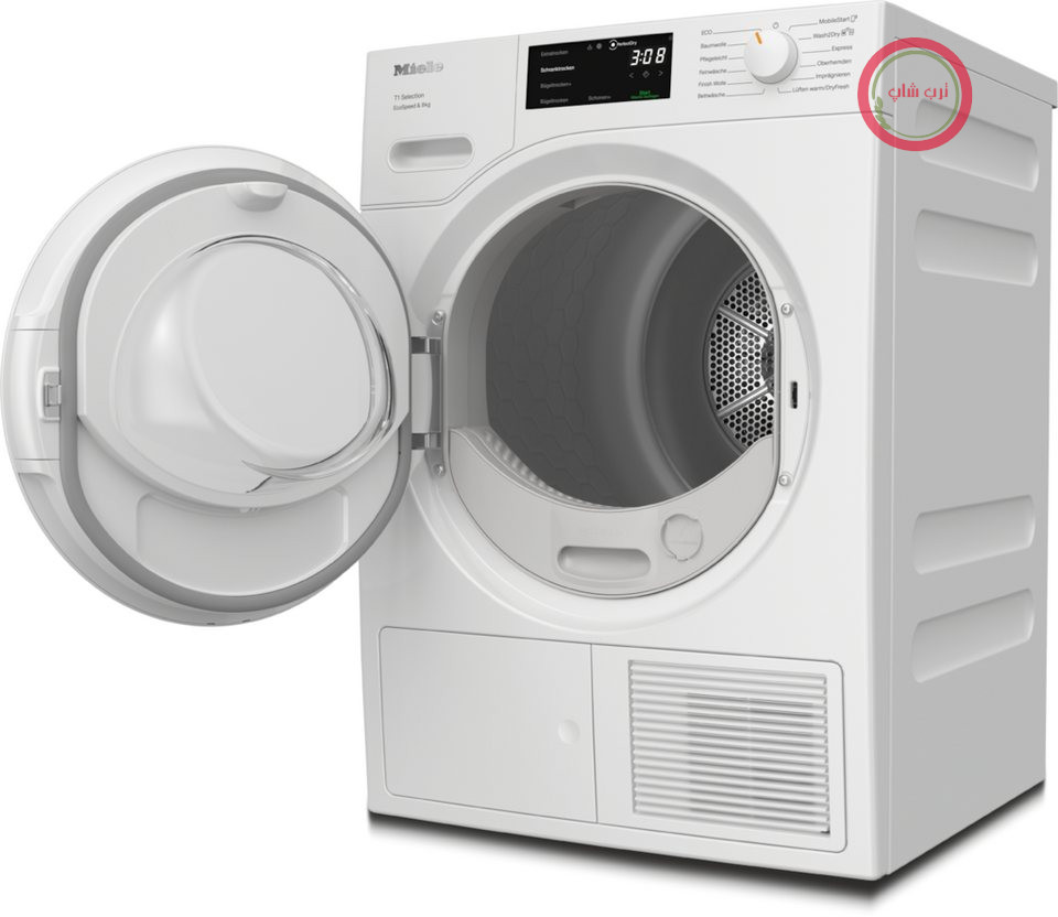 خشک‌کن ۸ کیلوگرمی Miele TSC643WP EcoSpeed با پمپ حرارتی، آزمایش‌شده برای ۲۰ سال مراقبت کامل از لباس‌ها، ۲۵ سال گارانتی موتور