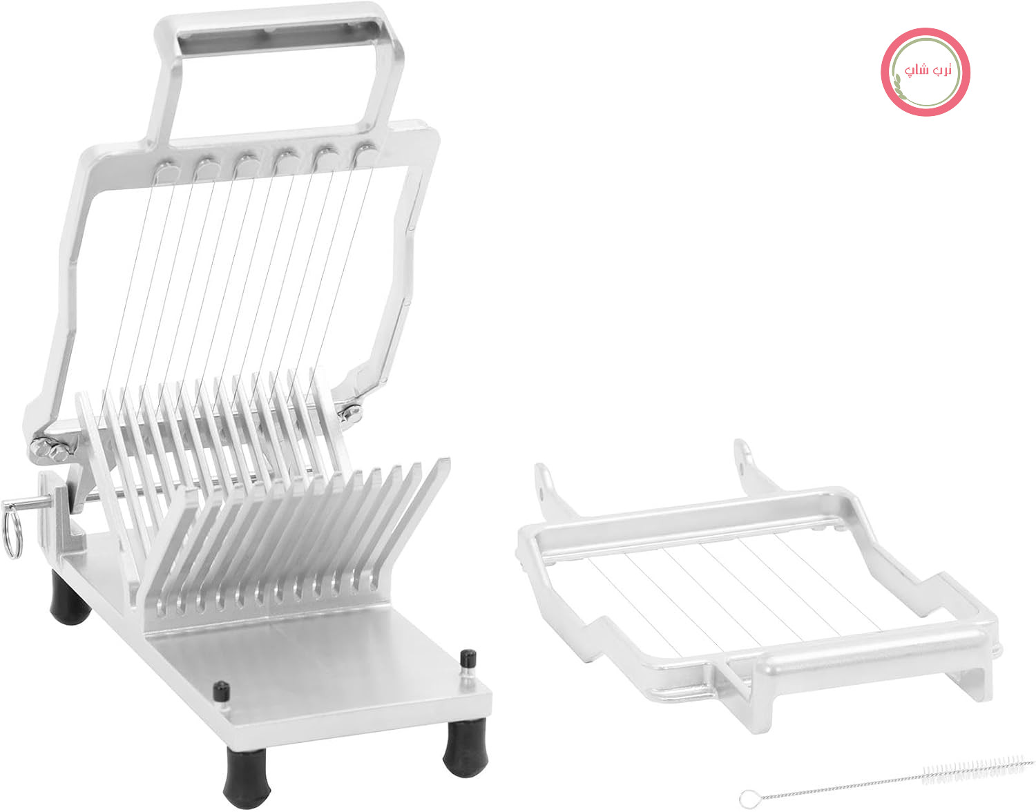 کاتر پنیر صنعتی رویال کترینگ آلمان Royal Catering RCCSL-01 با 2 قاب برش، چوب/مکعب 10/20 میلی‌متری، کاتر پنیر سیمی از جنس استیل ضد زنگ/آلومینیوم