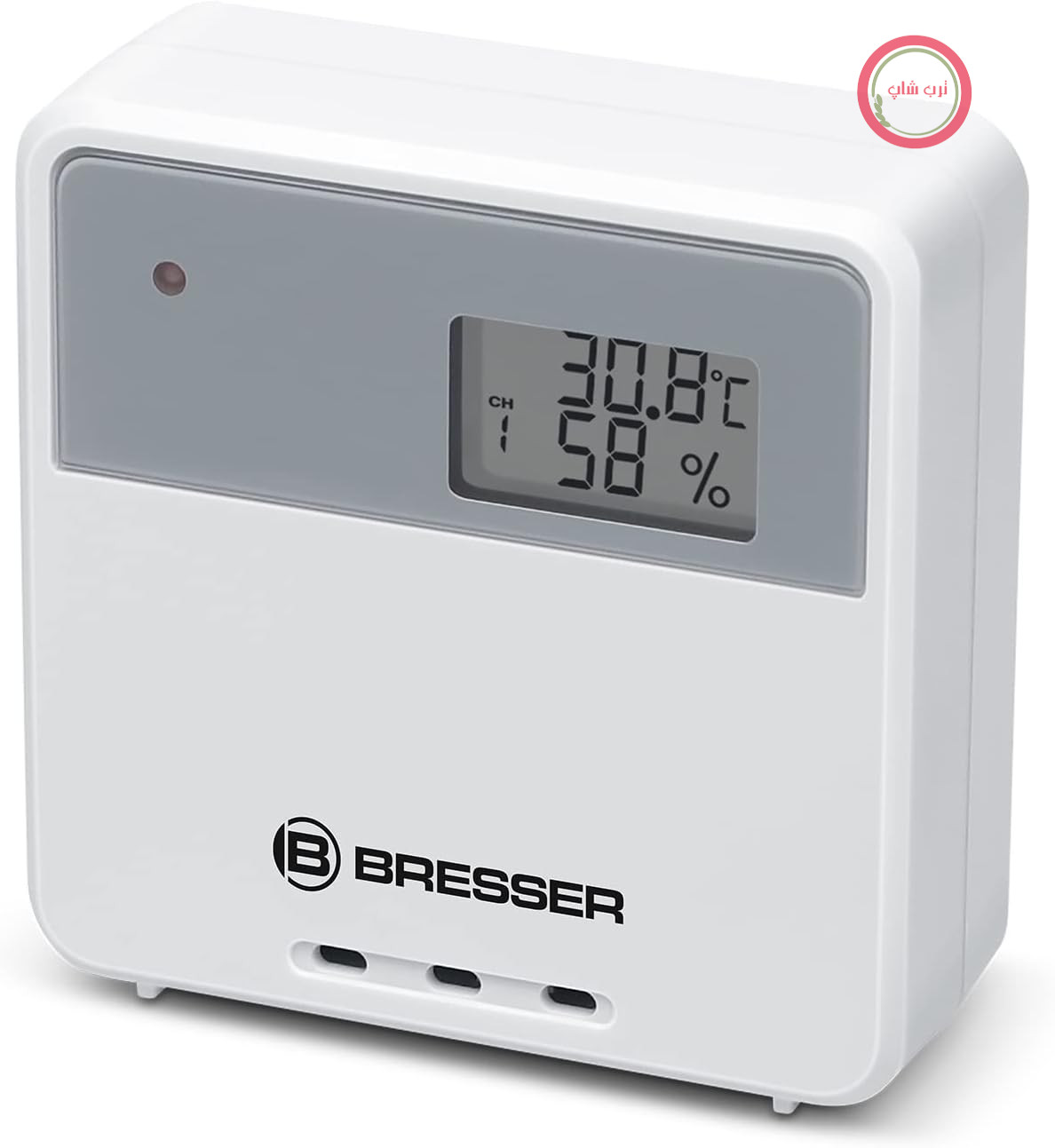 سنسور رطوبت و دمای Bresser Thermo 433 مگاهرتز با صفحه نمایش LCD و برد 30 متر | دما و رطوبت، سنسور مستقل یا اضافی، شامل 2 باتری AAA، ابعاد جمع و جور 60 x 22 x 60 میلی متر
