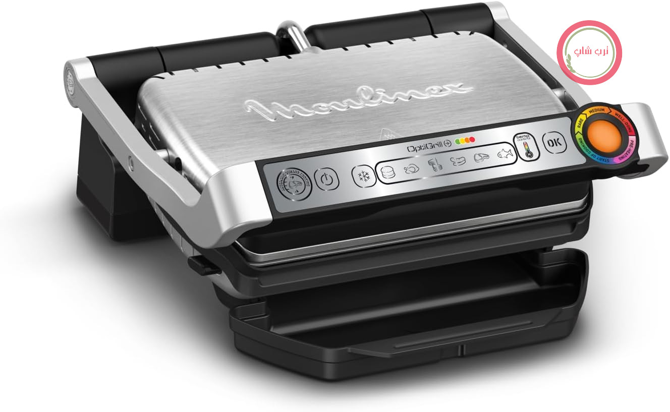 گریل باربیکیو مولینکس فرانسه Moulinex OptiGrill مدل GI712D با ۶ برنامه پخت و صفحات نچسب