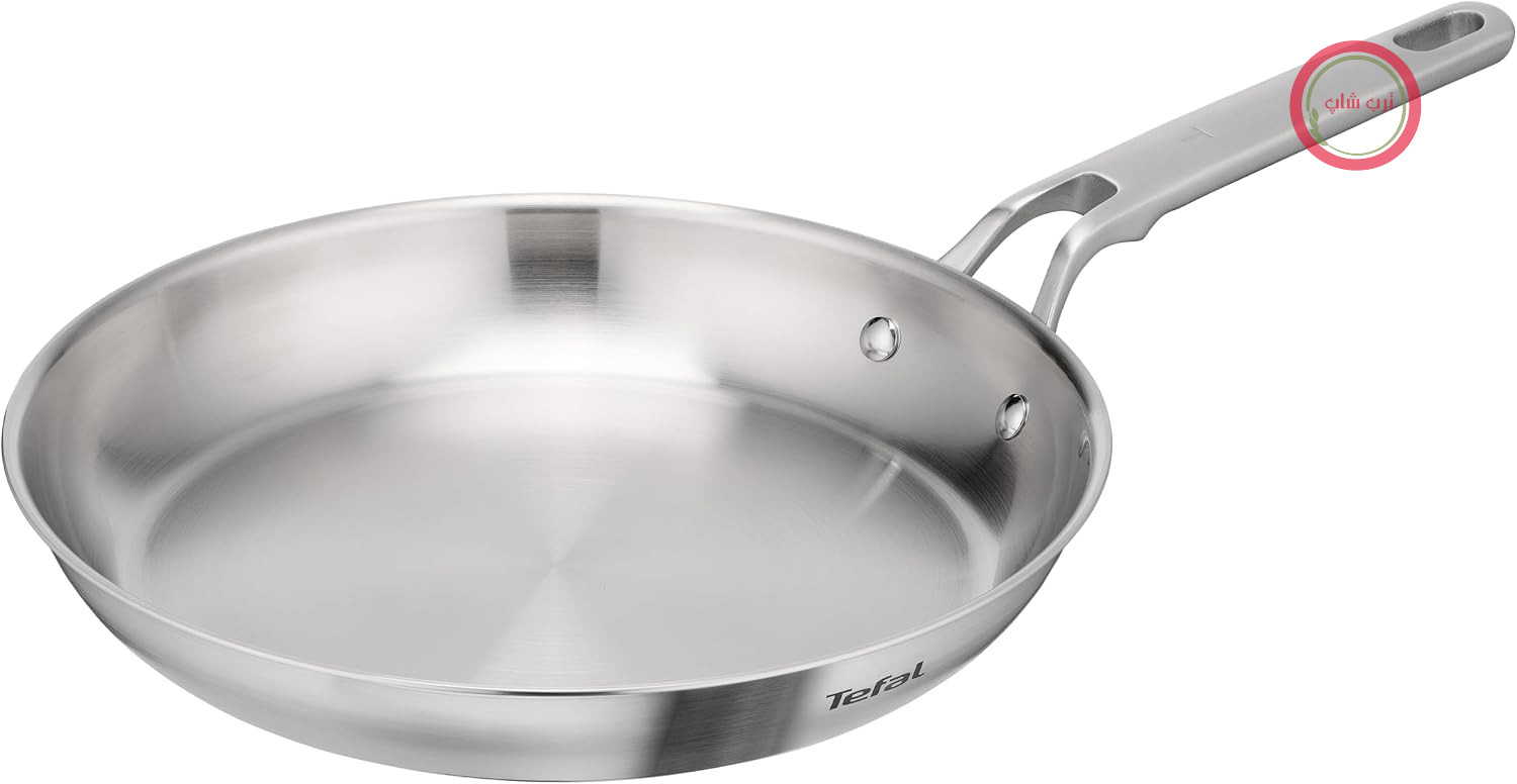 ماهیتابه تفال اکستریم، استیل ضد زنگ 18/10، بدون روکش، ماهیتابه القایی، مناسب برای انواع اجاق گاز (28 سانتی متر)