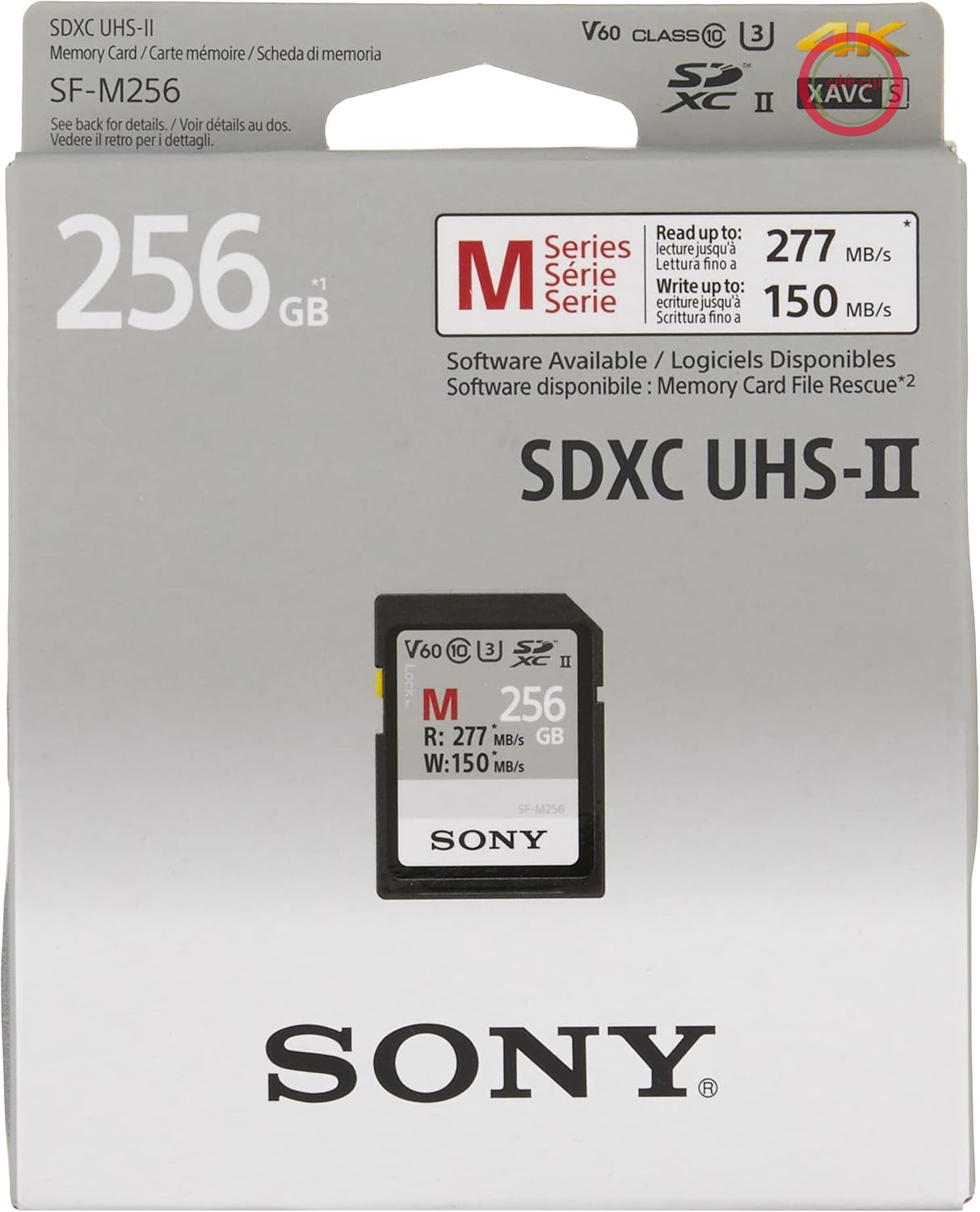 کارت حافظه SDXC سونی SF-M256 با ظرفیت ۲۵۶ گیگابایت