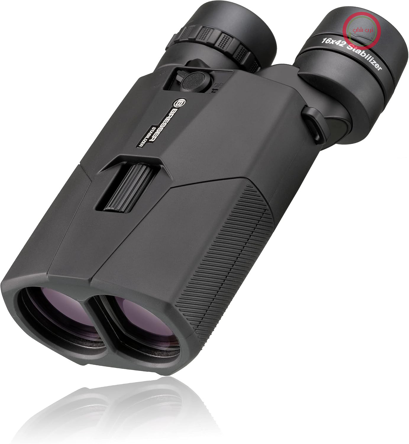 دوربین دوچشمی Bresser 16x42 Stabilizer OIS با لرزشگیر تصویر، بزرگنمایی 16 برابر شامل بند حمل و کیف حمل 2051642 مشکی