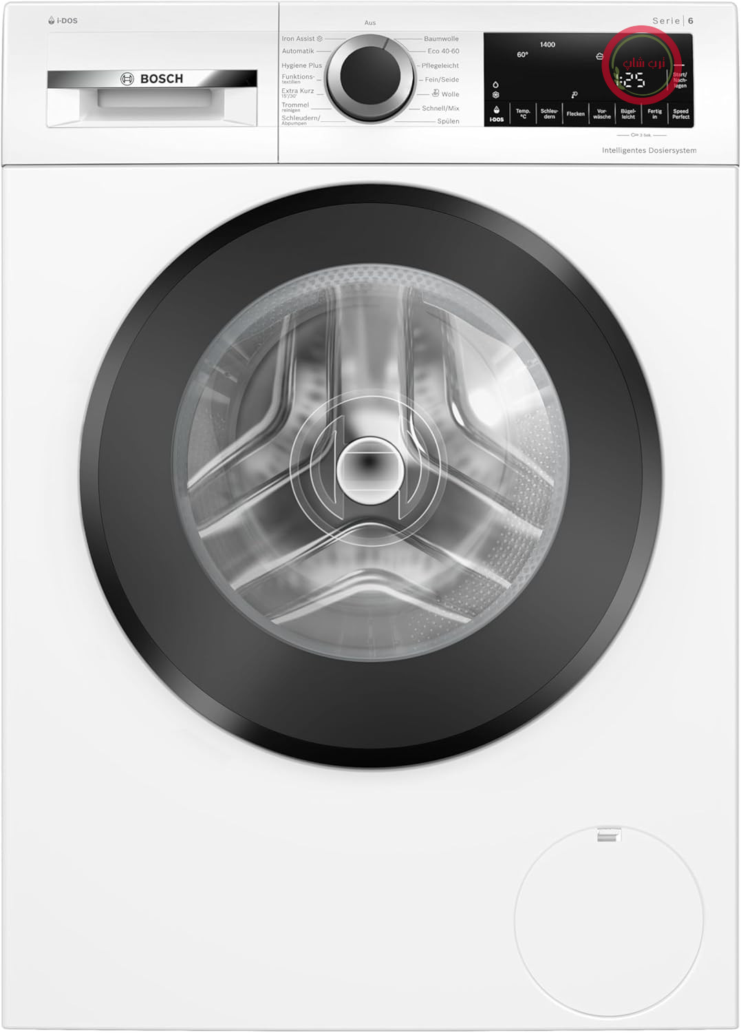 بوش WGG254F10، سری 6، ماشین لباسشویی 10 کیلوگرم، 1400 دور در دقیقه، درب از جلو، تنظیم میزان مواد شوینده i-DOS، سیستم لکه‌بری، کمک به اتو - چین و چروک کمتر، کنترل لمسی، شستشوی سریع، AquaStop، سفید