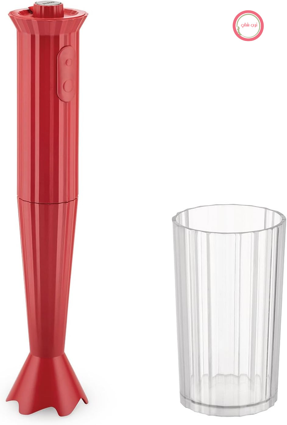 مخلوط کن دستی Alessi Plissé MDL10 R با پیمانه، رزین ترموپلاستیک، دوشاخه اروپایی، 500 وات، قرمز
