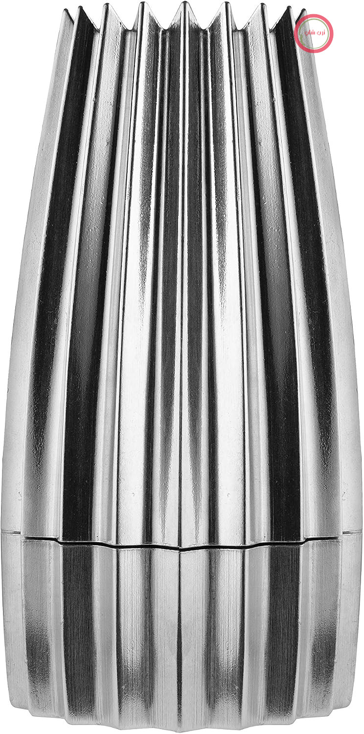 Alessi Grind Wal03 - فلفل سبز و ادویه‌های طرح‌دار، از جنس آلومینیوم ریخته‌گری شده، صیقل داده شده، 7.50 x 7.50 x 14.20 سانتی‌متر