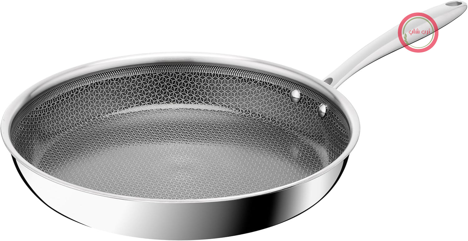 ماهیتابه سرامیکی Tefal Master Mesh، 28 سانتی‌متر، فناوری HybridMesh، سطح مقاوم در برابر خراش، سرخ شدن نهایی، جدا شدن آسان، شکل عمیق، مناسب برای انواع اجاق گاز، استیل ضد زنگ، E5331604