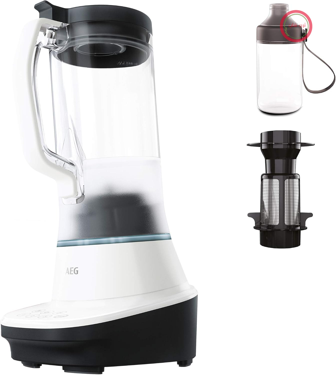همزن ایستاده AEG TB7-1-4CW (3 سرعت، 3 برنامه دستور غذا، عملکرد پالس، شامل لوازم جانبی، شیب 10 درجه، صفحه نمایش لمسی، چاقوی استیل ضد زنگ 6 تیغه، پارچ 1.5 لیتری Tritan، سفید)
