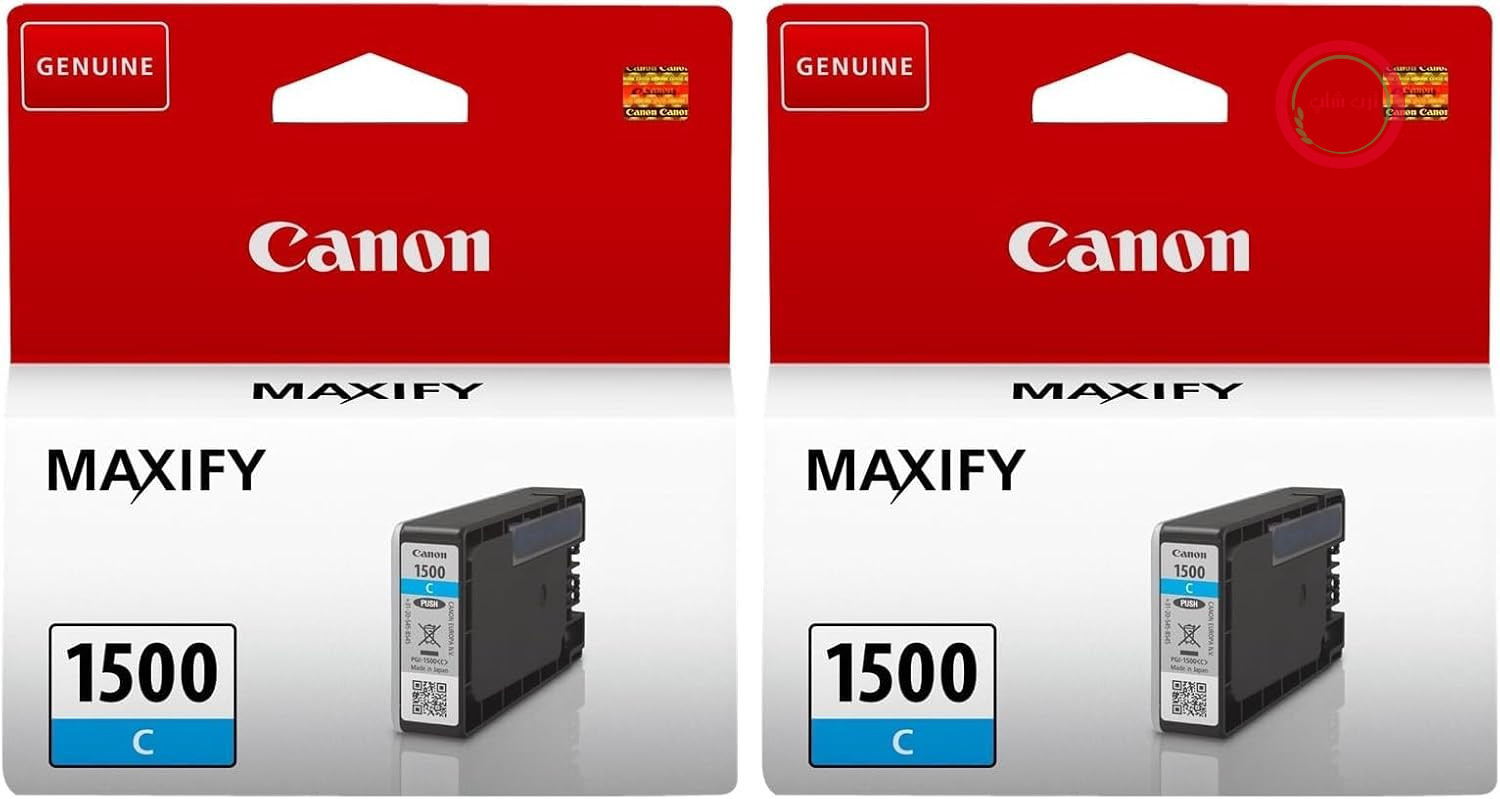 مخزن جوهر آبی کانن PGI-1500 C - 4.5 میلی‌لیتر برای چاپگرهای جوهر افشان MAXIFY اصلی (بسته 2 عددی)