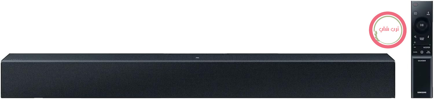 ساندبار سامسونگ HW-C410G 2.0-کانال C، ساب ووفر یکپارچه، قابلیت گسترش صدای فراگیر، دالبی دیجیتال 2.0، DTS 2.0، بلوتوث و NFC، یک ریموت کنترل [2023]