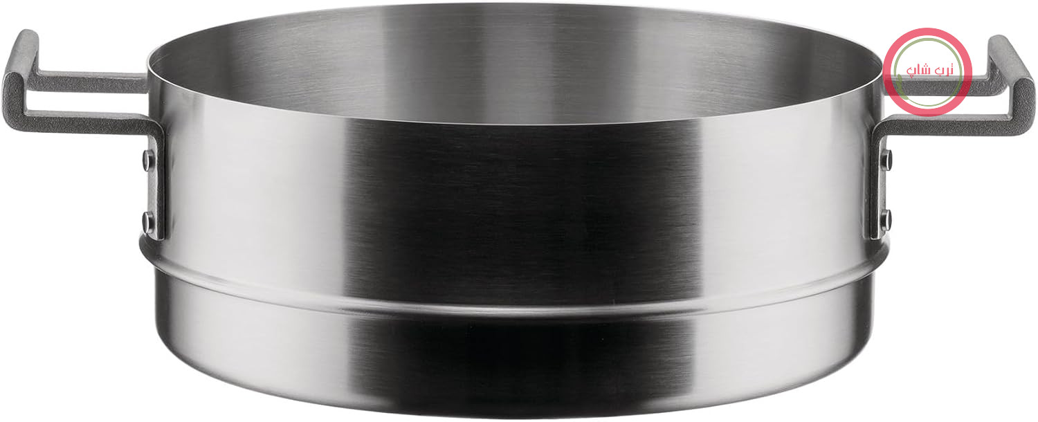 سبد بخارپز Alessi Convivio DC307 - طراحی زیبا، استیل ضد زنگ 18/10 و دسته‌های استیل روکش شده با PVD، روکش ساتن