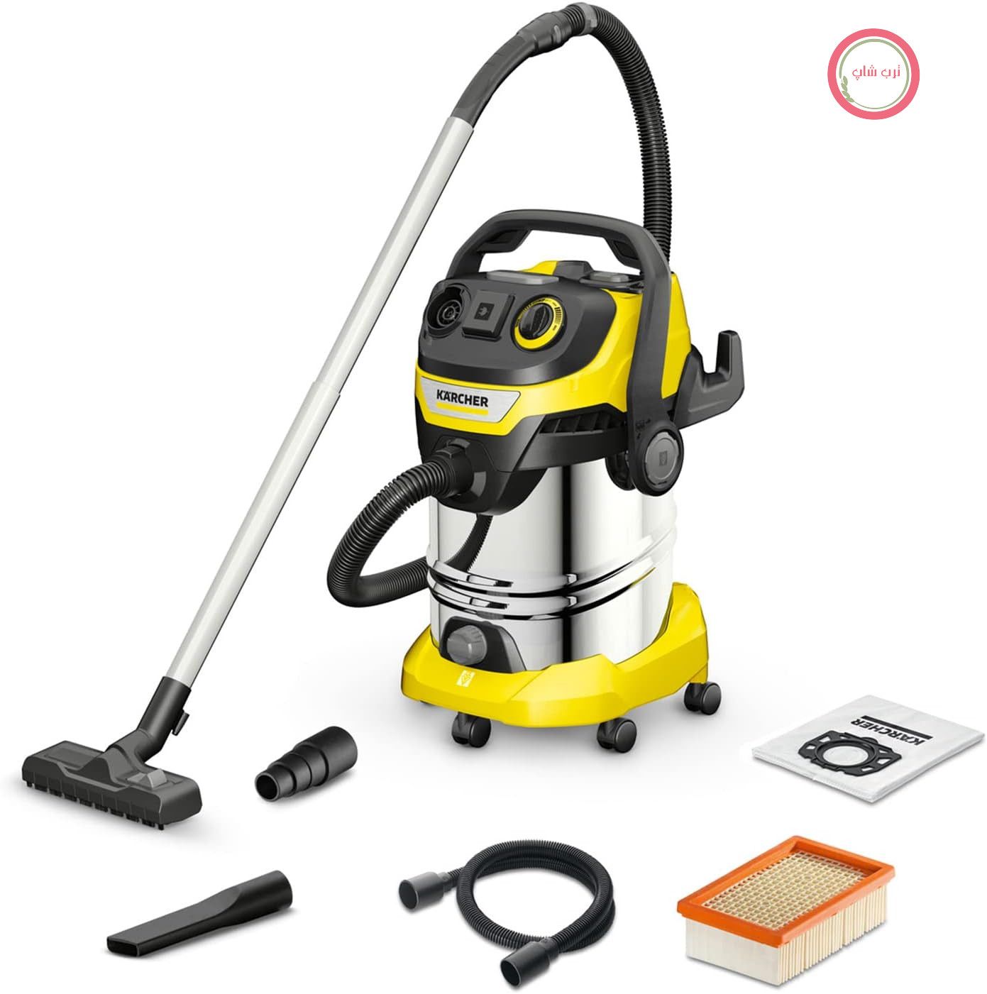 جاروبرقی صنعتی کرشر آلمان Kärcher WD 6 P S V-30/8/35/T، آب و خاک، برد 8 متر