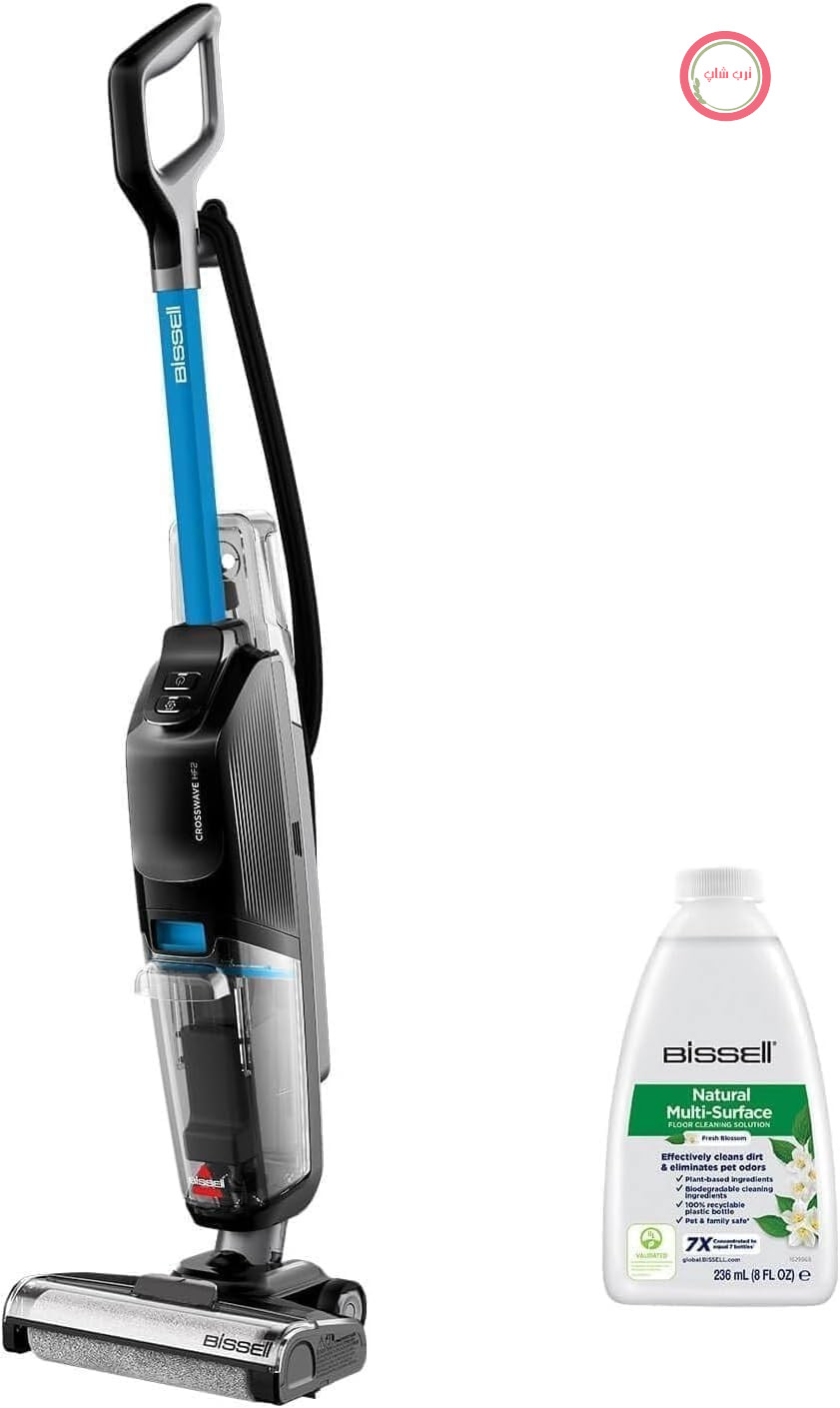 جاروبرقی خشک و تر Bissell CrossWave HF2 با سیم 3845N | جاروبرقی و تی کشیدن در یک دستگاه، جاروبرقی سبک و تر با کارایی بالا، فقط برای سطوح سخت