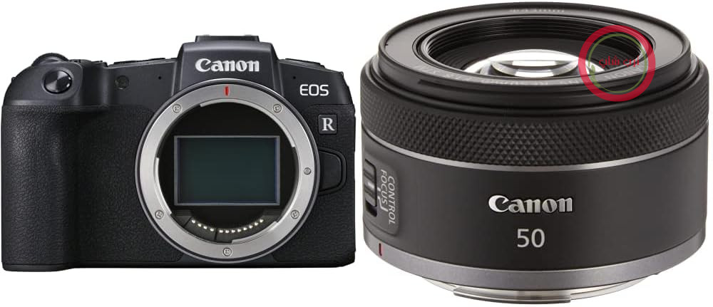 دوربین فول فریم کانن ژاپن EOS RP - بدنه با لنز RF 50mm F1.8 STM (بدون آینه، ۲۶.۲ مگاپیکسل، صفحه نمایش LCD Clear View II با سایز ۷.۵ سانتی‌متر، قابلیت فیلمبرداری ۴K، پردازنده تصویر DIGIC 8، وای‌فای، بلوتوث، حسگر فول فریم)