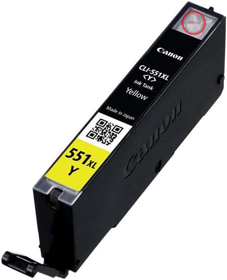 جوهر اصلی کانن CL-551 Y XL، سایز XL، زرد، بسته‌بندی پلاستیکی (نسخه قدیمی)