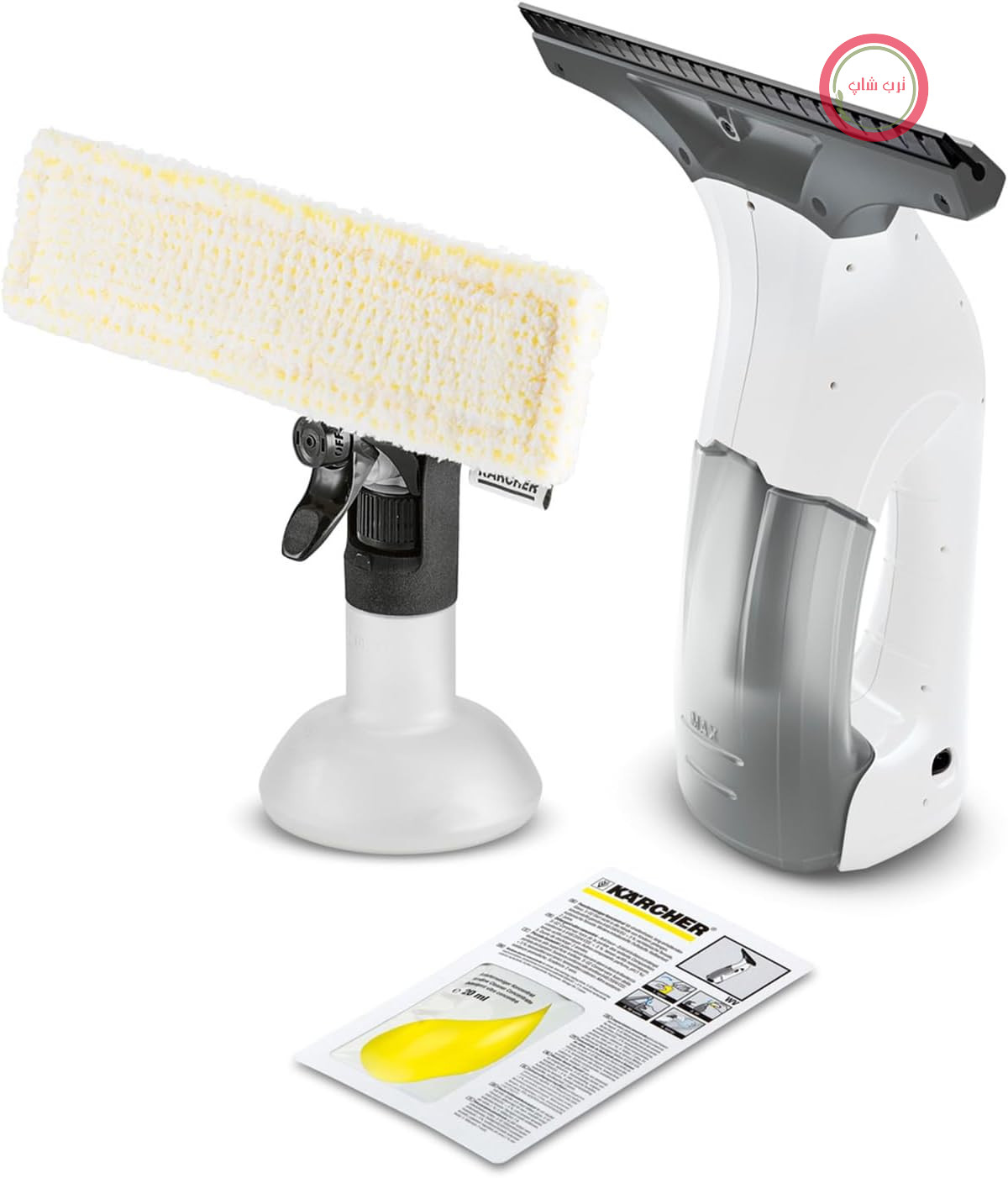 شیشه‌شوی شارژی کرشر آلمان Kärcher WV 1 Plus، عرض مکش 25 سانت، 20 دقیقه کارکرد