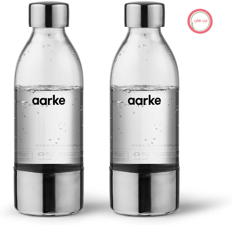 بطری‌ سودا ساز آرکه سوئد PET بسته ۲ عددی Aarke برای دستگاه‌های آب گازدار Carbonator 3، بدون BPA