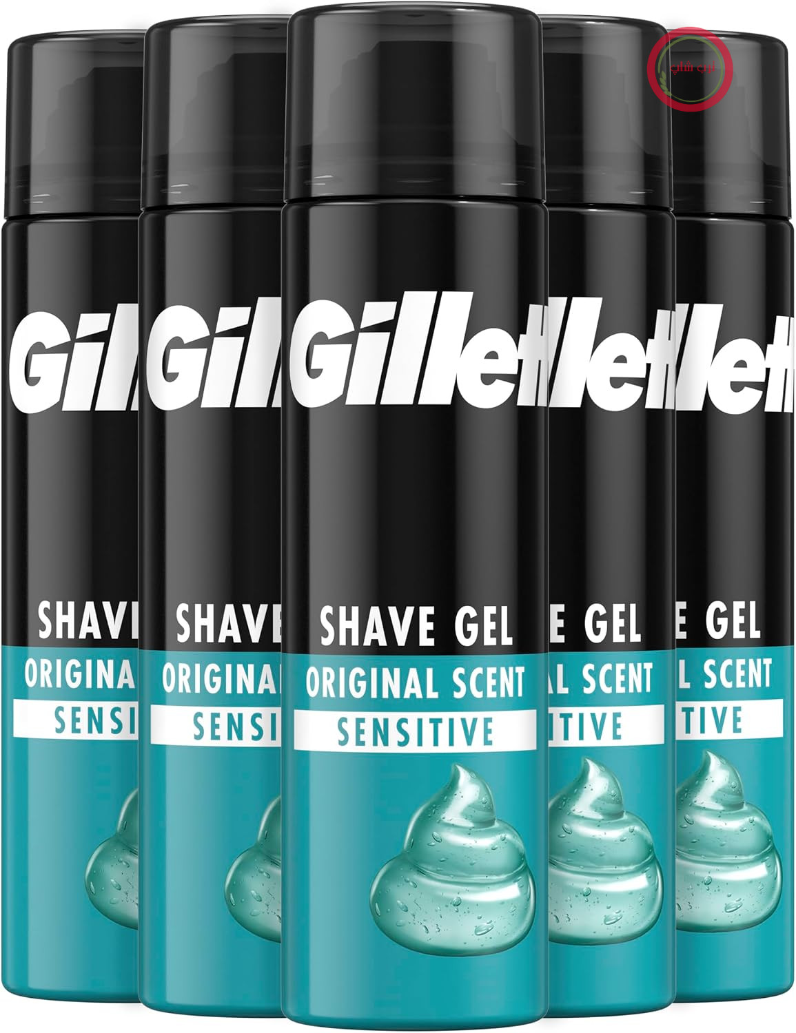 ژل اصلاح مردانه ژیلت مدل Classic Sensitive Beard Care (200 میلی لیتر)، مناسب پوست حساس، هدیه برای آقایان (بسته 5 عددی)
