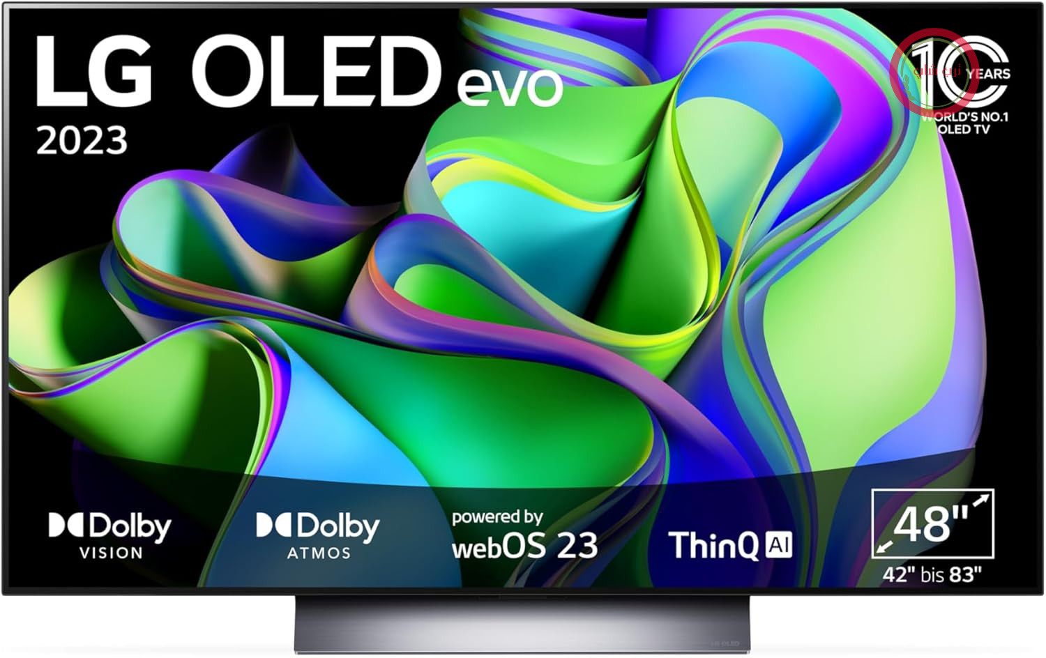 تلویزیون OLED evo ال‌جی مدل OLED48C31LA، سایز 121 سانتی‌متر (48 اینچ) (تلویزیون هوشمند، حالت فیلمساز، 120 هرتز) [مدل سال 2023]