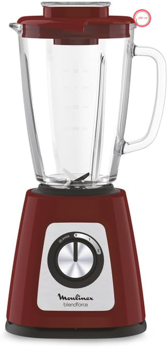 مخلوط کن Moulinex LM430510 Blendforce، 800 وات، ظرفیت 1.75 لیتر، سیستم خنک کننده هوا، 2 سرعته و عملکرد پالس، قفل خودکار