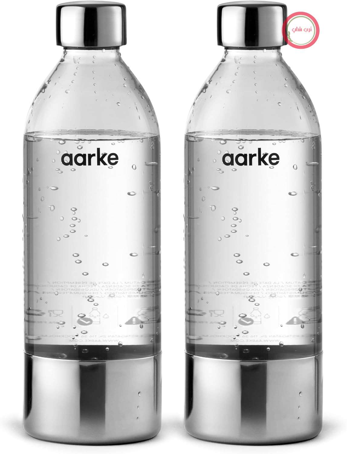 بطری‌ سودا ساز آرکه سوئد PET بسته ۲ عددی Aarke برای دستگاه آب گازدار Carbonator 3، بدون BPA
