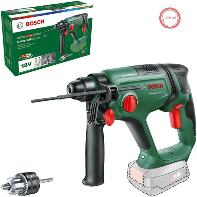 دریل پیچ گوشتی شارژی بوش مدل Universal Hammer 18V (بدون باتری، سیستم 18 ولت، با آداپتور