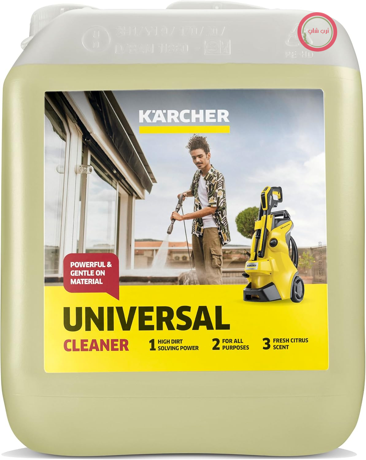 پاک کننده جهانی Kärcher Profi RM 555، پاک کننده قدرتمند همه منظوره، مناسب برای تمیز کردن مبلمان باغ، وسایل نقلیه، نما و غیره، 5 لیتر ماده تمیز کننده.