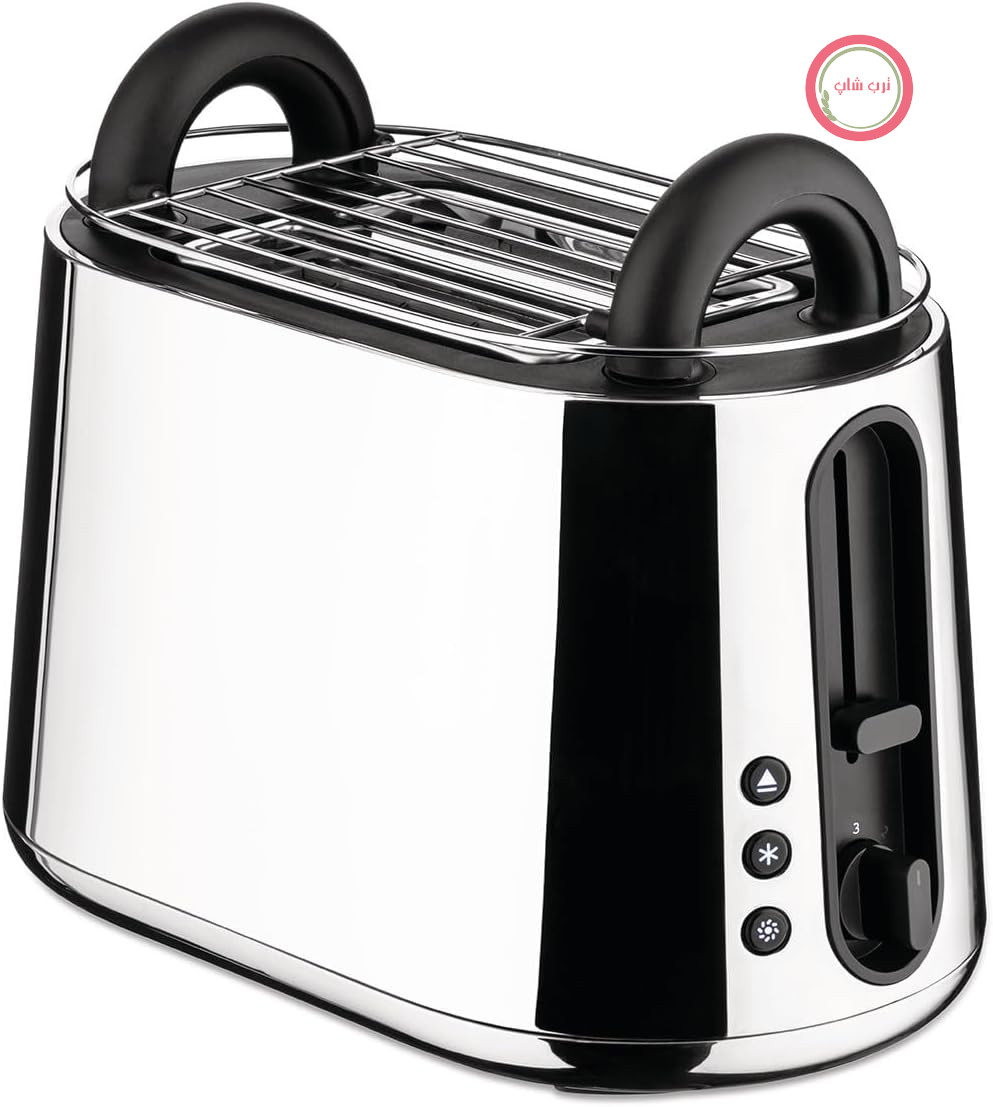 توستر برقی Alessi Toru NE03 B، ساخته شده از استیل ضد زنگ 18-10 و رزین ترموپلاستیک، دوشاخه اروپایی، 925 وات، مشکی