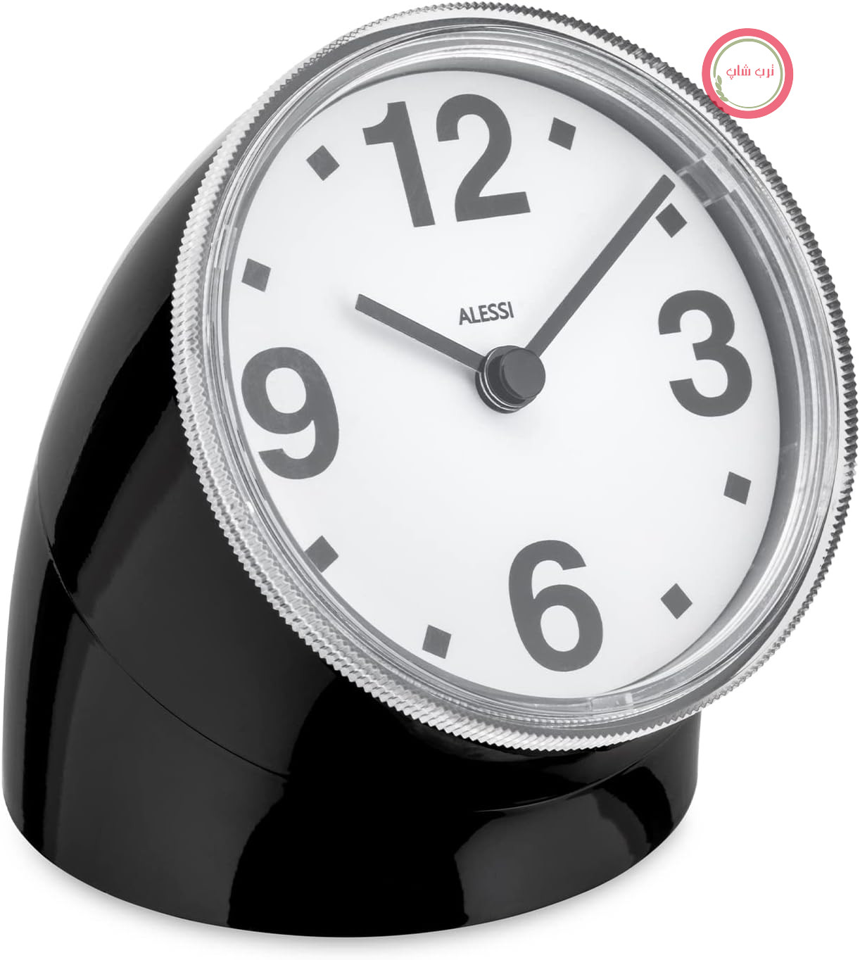 ساعت رومیزی Alessi 01 B Cronotime، ساخته شده از ABS، مشکی