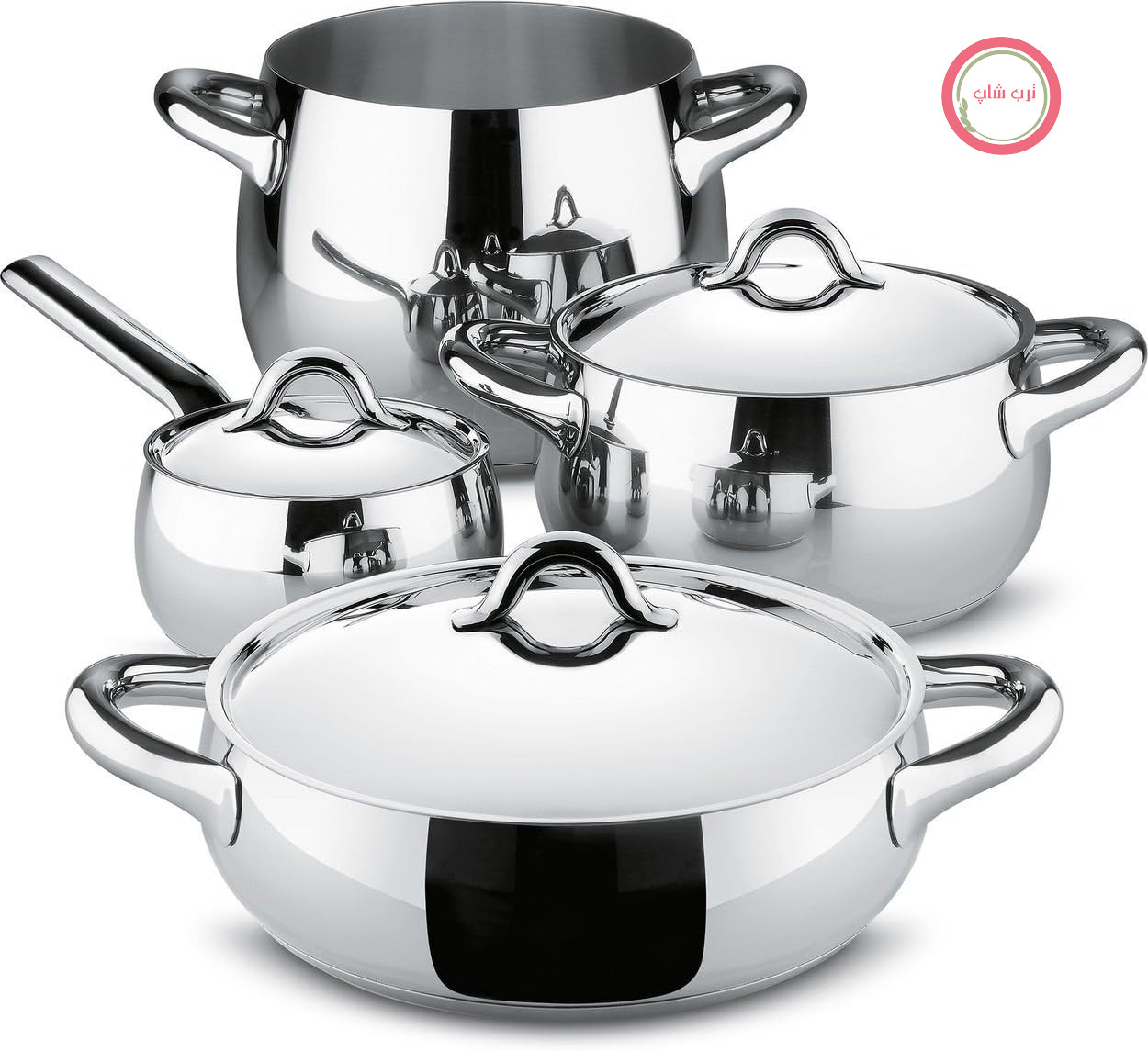 قابلمه مامی Alessi SG100S7، قابلمه با دو دسته، قابلمه تخت با دو دسته، قابلمه با دسته، درب