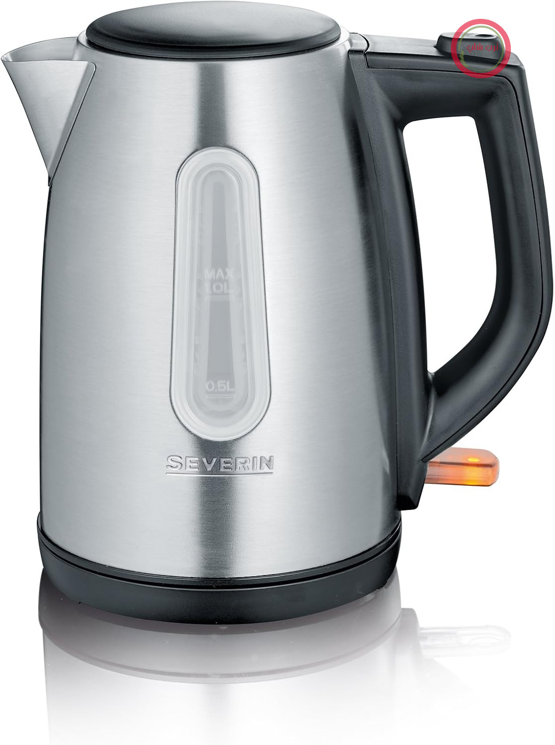 کتری برقی سورین آلمان SEVERIN 1L با نشانگر سطح آب، فیلتر رسوب آهک، قدرتمند و جمع و جور، 100٪ بدون BPA، WK 3469
