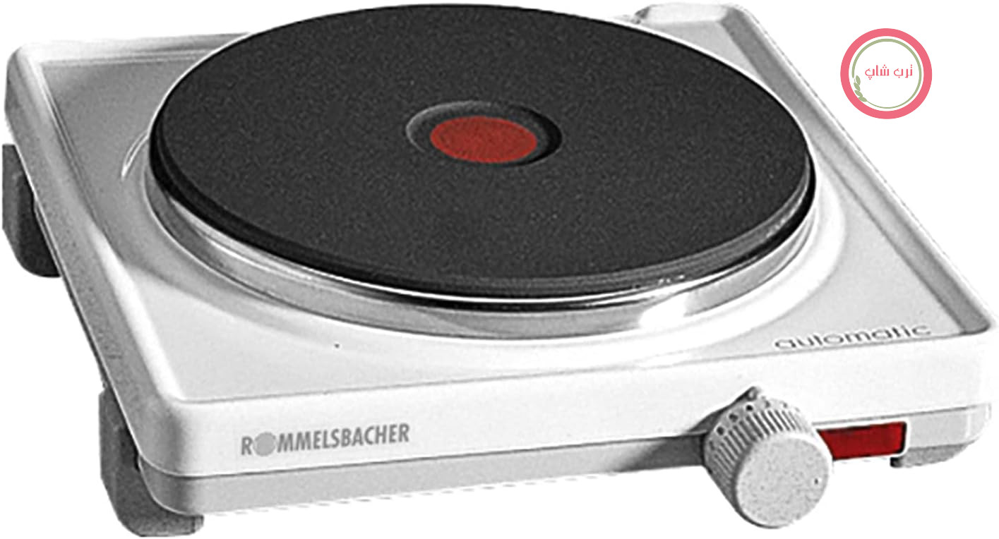 اجاق گاز تکی اتوماتیک ROMMELSBACHER مدل AK 2080 - بدنه لعابی، سفید، صفحه گرمایش چدنی 180 میلی‌متر - 2000 وات