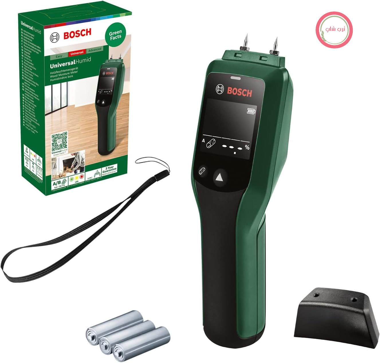 رطوبت سنج چوب بوش آلمان مدل Bosch UniversalHumid (نتایج دقیق به لطف انتخاب گروه چوب و چراغ راهنمایی LED