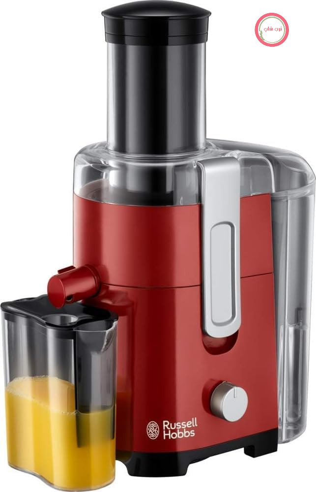 آبمیوه گیری قرمز Russell Hobbs Desire [سبزیجات و میوه ها] (کانال تغذیه XL برای میوه ها و سبزیجات کامل، 2 تنظیم سرعت، ظرف آبمیوه 750 میلی لیتری، ظرف تفاله 2.0 لیتری، بدون BPA) آبمیوه گیری 24740-56