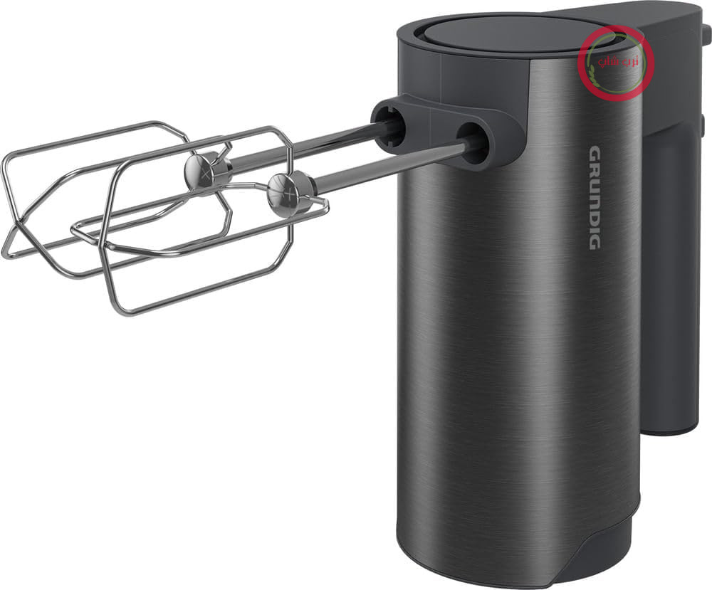 Grundig - همزن دستی HM 7140 با موتور 500 وات - 4 حالت سرعت و عملکرد توربو - همزن و قلاب خمیر از جنس استیل ضد زنگ - بدنه ارگونومیک از جنس استیل ضد زنگ - خاکستری