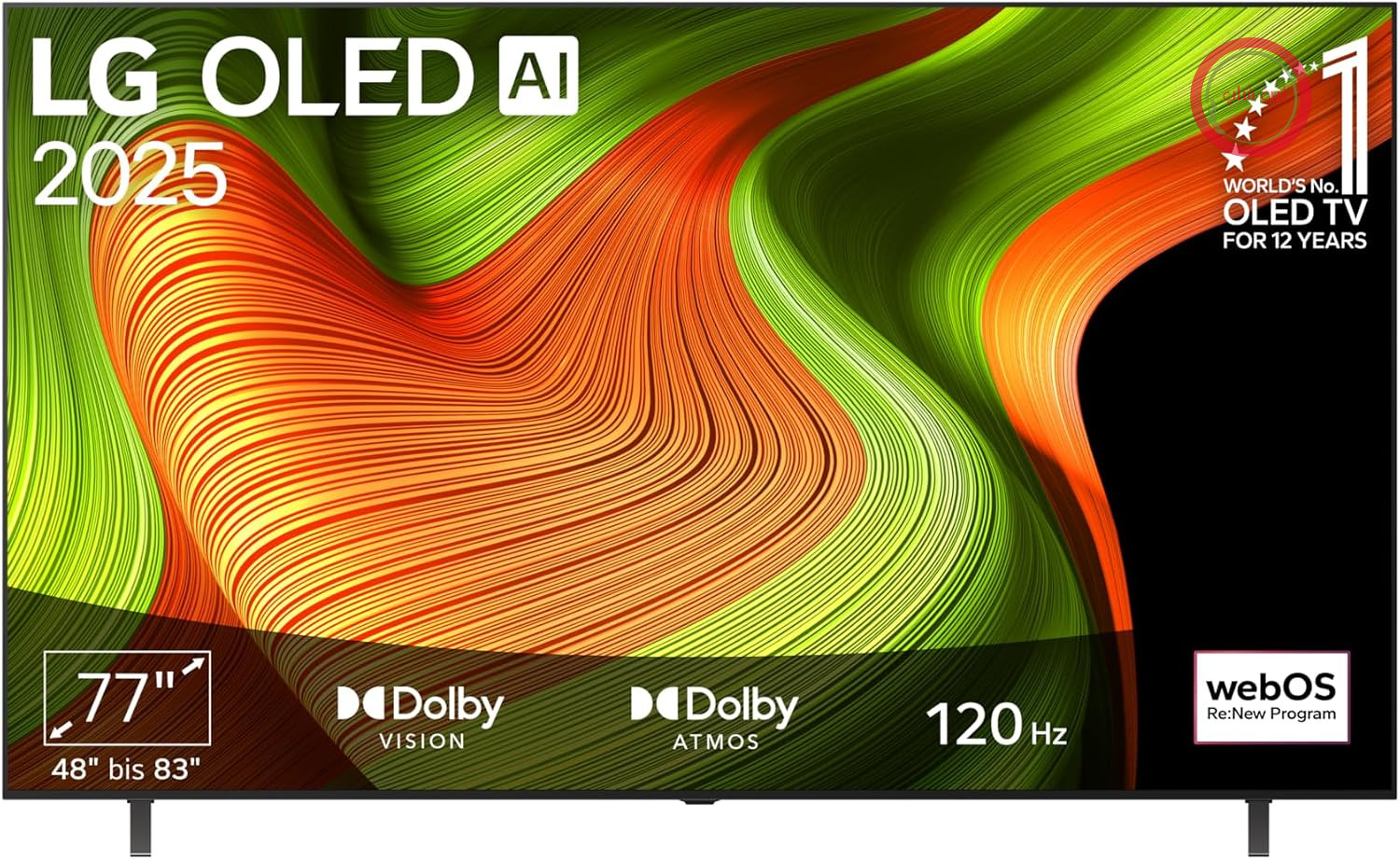تلویزیون ۷۷ اینچ (۱۹۵ سانتی‌متر) 4K OLED OLED AI ال‌جی مدل OLED77B59LA (پردازنده α8 Gen2 4K AI، webOS 25، 120