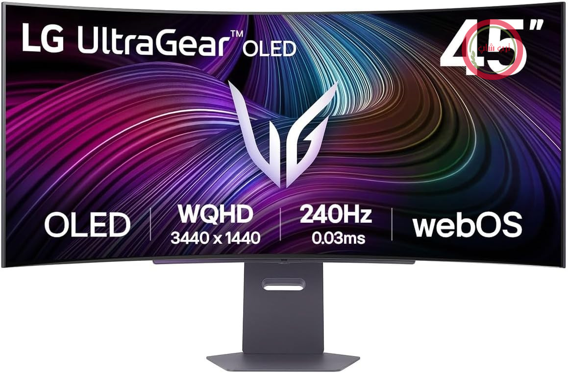مانیتور هوشمند بازی ال‌جی LG Ultragear gebogener 45 اینچی Zoll OLED 240 هرتز WQHD webOS 003 میلی‌ثانیه GtG نمایشگر