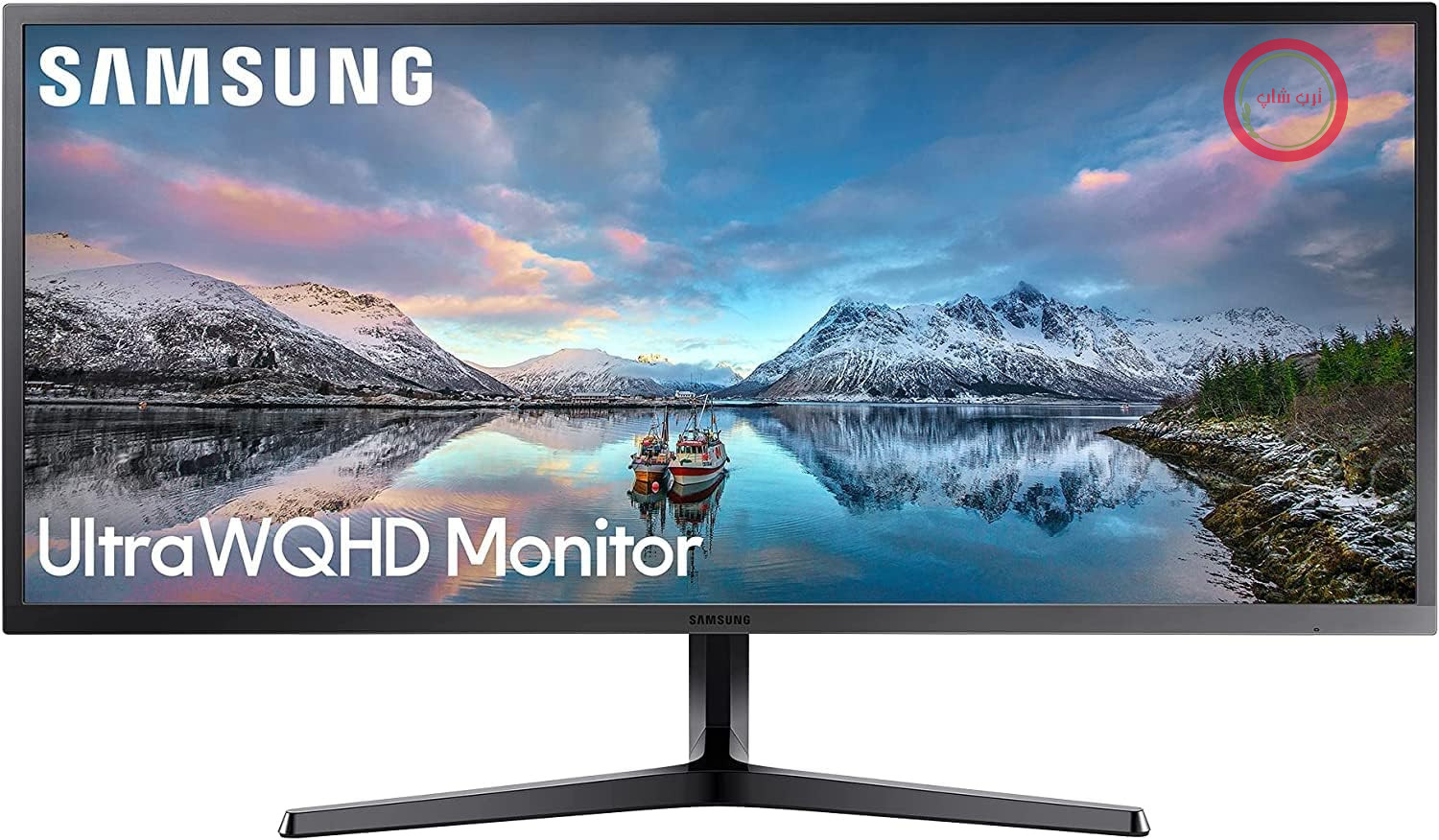 مانیتور سامسونگ Samsung مدل Ultra WQHD مدل S34J552WQR، 34 اینچ، فوق عریض 4K UHD 1600p، پنل VA، وضوح UWQHD، نسبت تصویر 21:9، فناوری AMD FreeSync، زمان پاسخگویی 4 میلی‌ثانیه، نرخ به‌روزرسانی 60 هرتز، آبی تیره، خاکستری