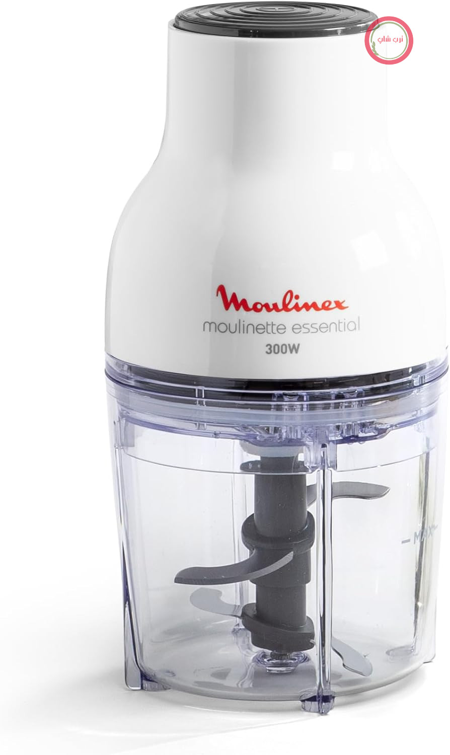 خردکن، مخلوط کن و برش دهنده سه کاره مولینکس مدل Moulinette Essential DJ5201، سیستم درب فشاری، 300 وات، ظرفیت 0.4 لیتر