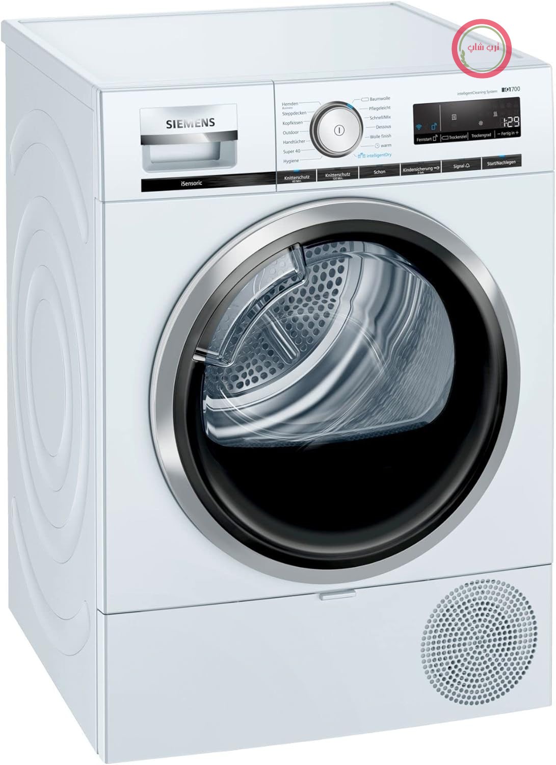 خشک‌کن پمپ حرارتی زیمنس WT47XM40 iQ800 / 8 کیلوگرم / A+++ / 176 کیلووات ساعت / سیستم نظافت هوشمند / سازگار با خانه هوشمند از طریق Home Connect / خشک‌کن هوشمند، سفید