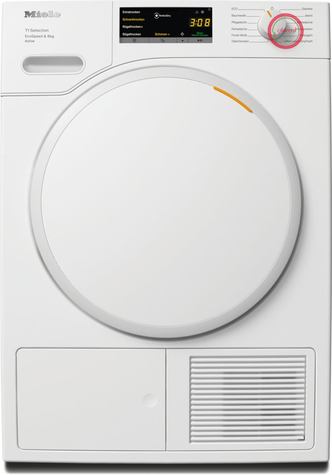 خشک‌کن Miele TSA523WP با ظرفیت ۸ کیلوگرم و مجهز به پمپ حرارتی فعال، آزمایش‌شده برای ۲۰ سال مراقبت بی‌نقص از لباس‌ها، ۲۵ سال گارانتی موتور