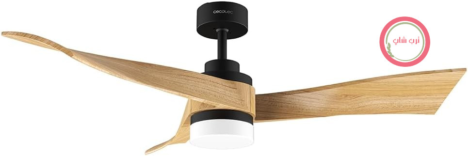 پنکه سقفی چراغ‌دار سکوتک اسپانیا Cecotec Aero 5285،دارای چراغ LED کنترل از راه دور، تایمر ، رده انرژی F طرح چوب