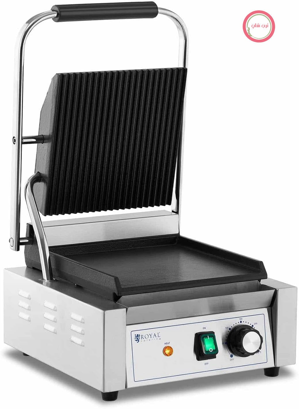گریل تماسی رویال کترینگ RCPKG-1800-M دنده‌ای + صاف ۱۸۰۰ وات گریل برقی گریل‌های برقی گریل برقی