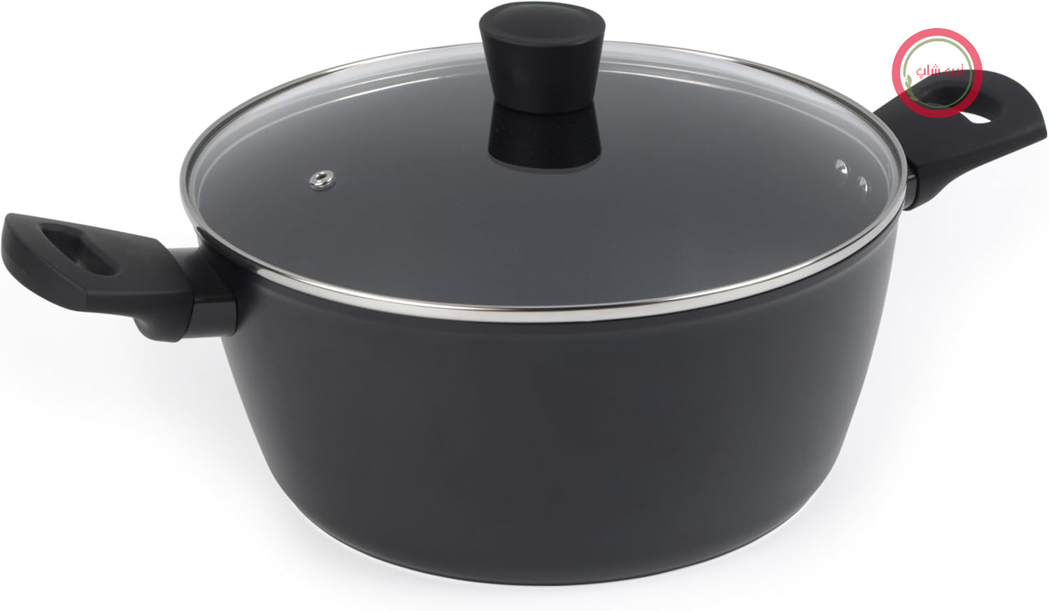 قابلمه راسل هابز مدل RH03266EU7 Verde Thermocollar سایز 28 سانتی‌متر با درب – روکش سرامیکی نچسب سالم، بدون PFAS، قابلمه سوپ ساخته شده از آلومینیوم بازیافتی، دسته‌های کناری، نشانگر دما