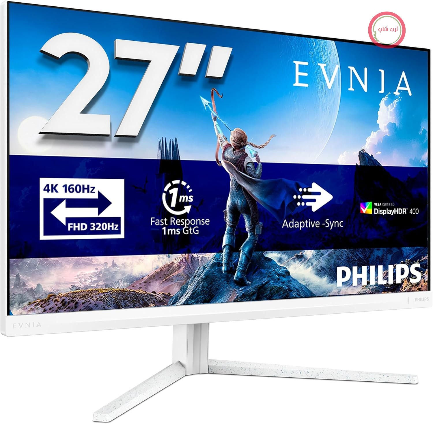 مانیتور بازی Philips Evnia 27M2N5901A - 27 اینچ، Zoll UHD، 160 هرتز، 1 میلی‌ثانیه، G-Sync، HDR400 (3840x2160، 160 هرتز، 2X HDMI 2.1، DisplayPort 1.4، USB-C (تحویل برق 65 وات)، هاب USB) ساخت Schwarz Grau